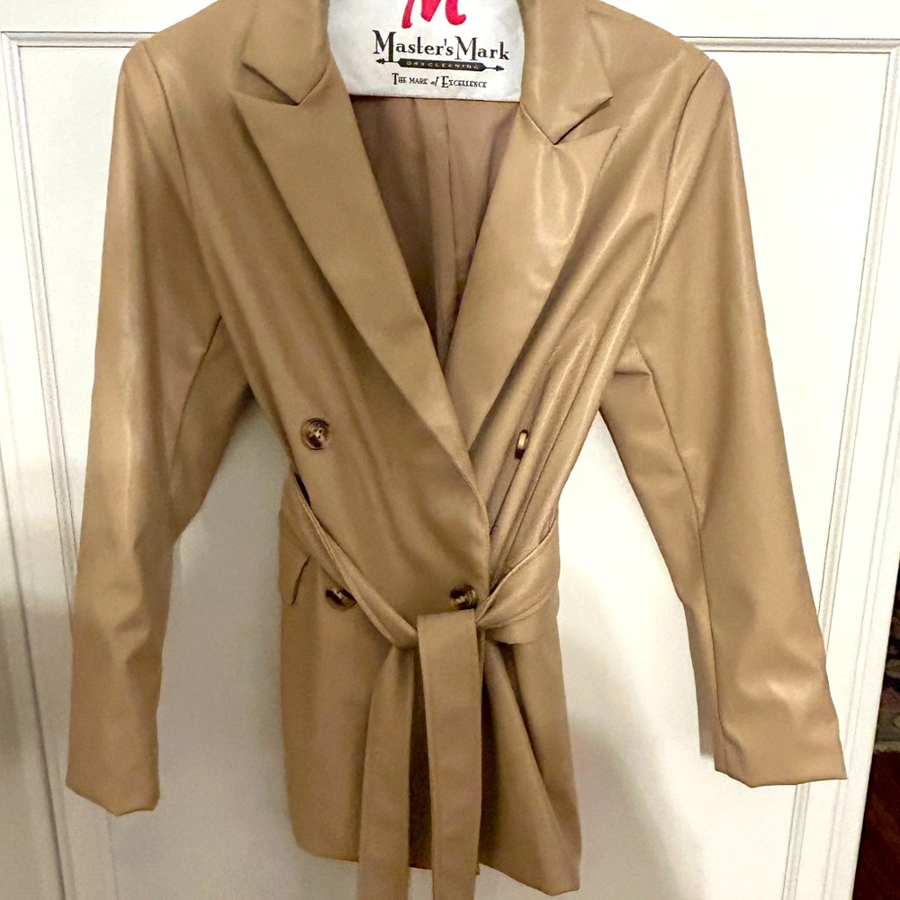 Soft Leather Jacket with Belt